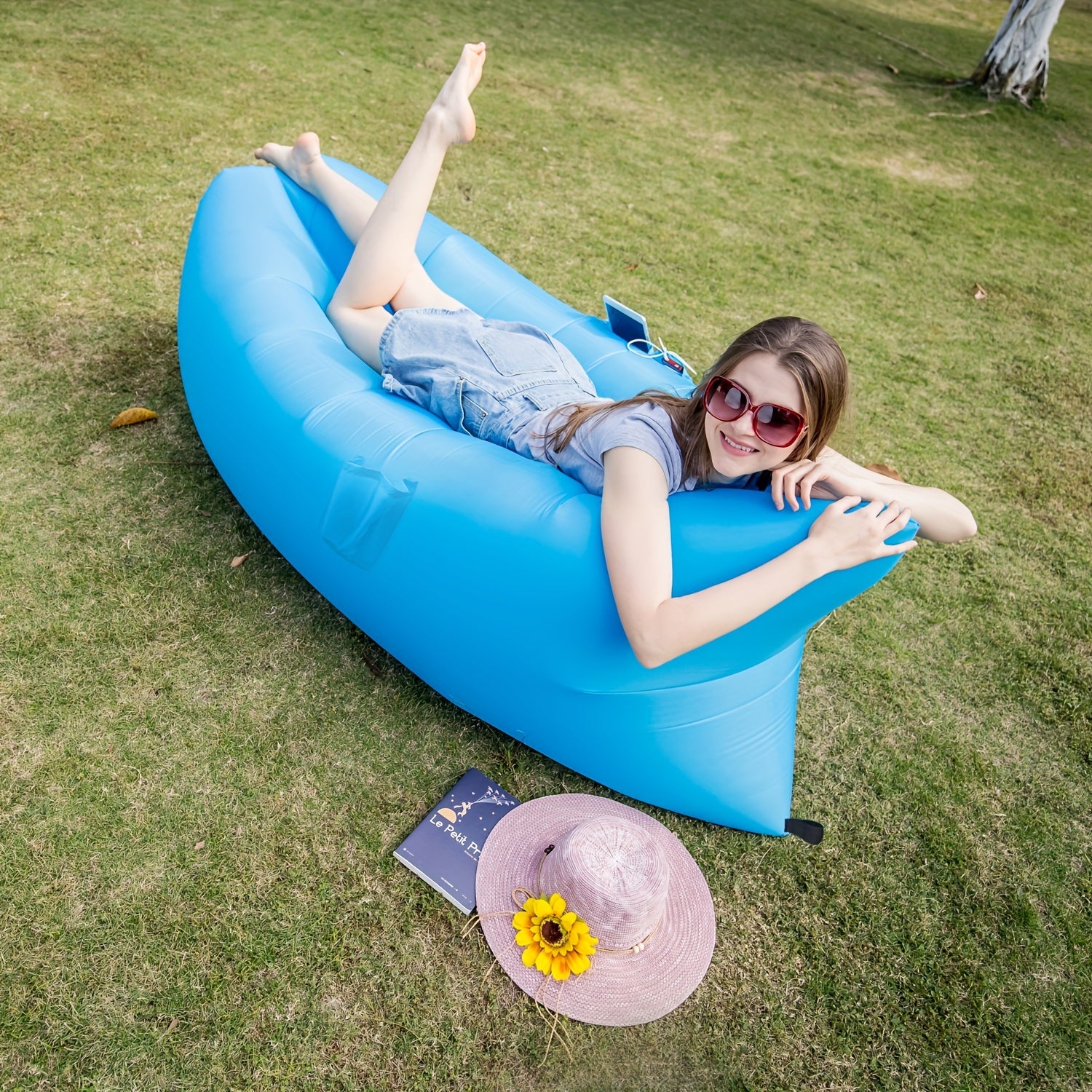 Inflatable Lounger Air Sofa Chair - Portable Waterproof Air Bed
