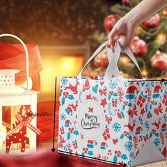 16pcs Christmas Gift Bags - Holiday Bags With Handle - Medium Size