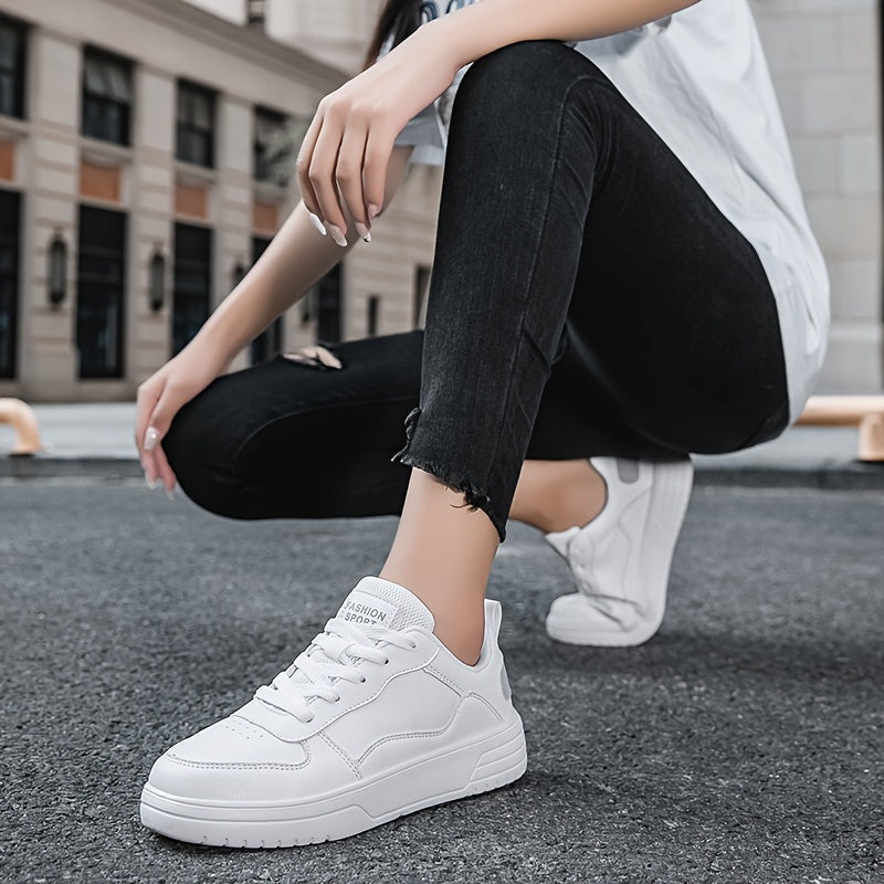 Lightweight Solid Skate Shoes Low Top Sport Shoes Women's Footwear