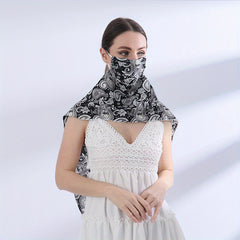 Paisley Print Sunscreen Face Scarf Mask & Neck Gaiter for Outdoor Cycling