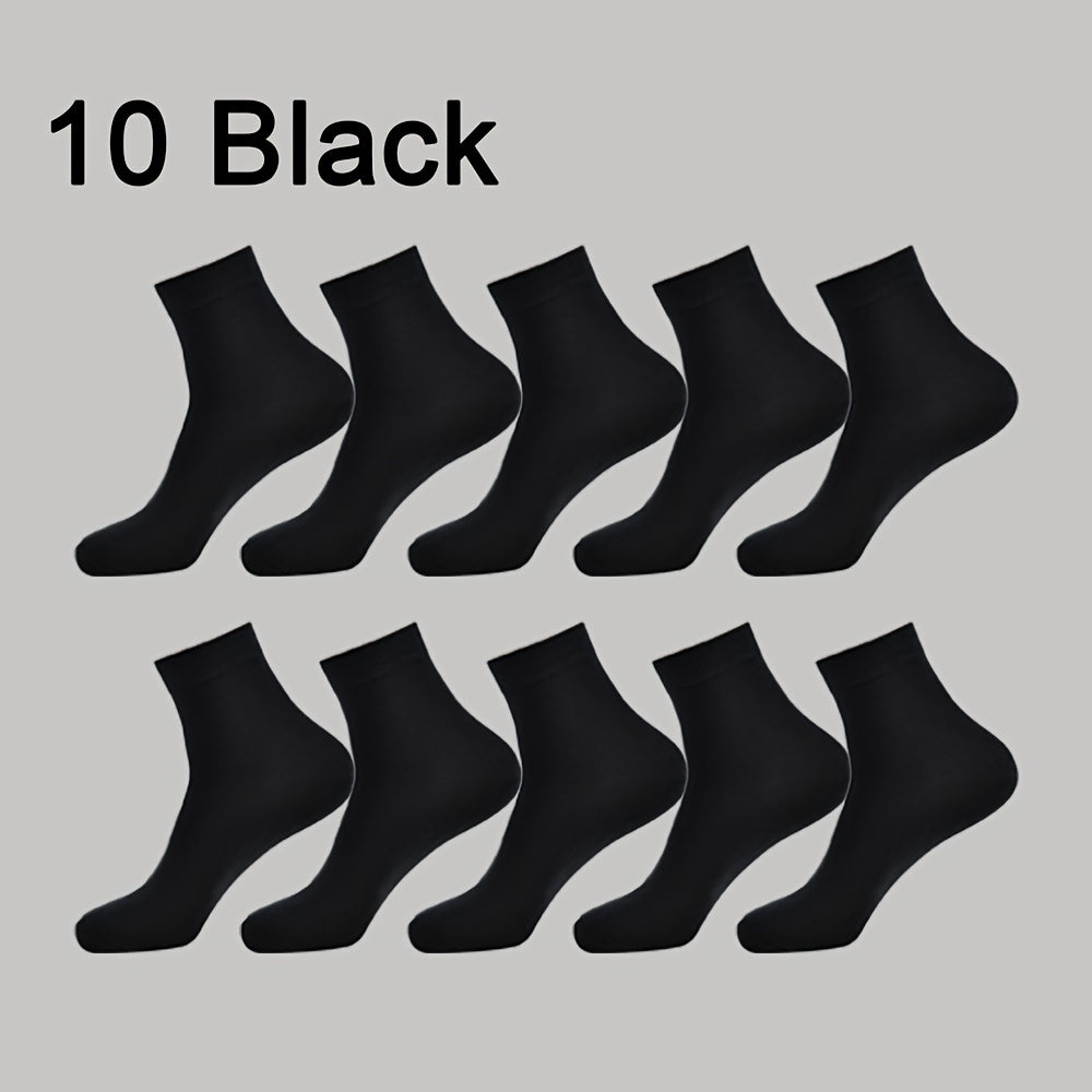 10 Pairs Unisex Thin Breathable Ankle Socks Anti-odor Sweat-absorbing