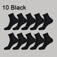 10 Pairs Unisex Thin Breathable Ankle Socks Anti-odor Sweat-absorbing