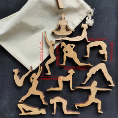 12pcs Wooden Human Shape Stacking Game Building Blocks Toys