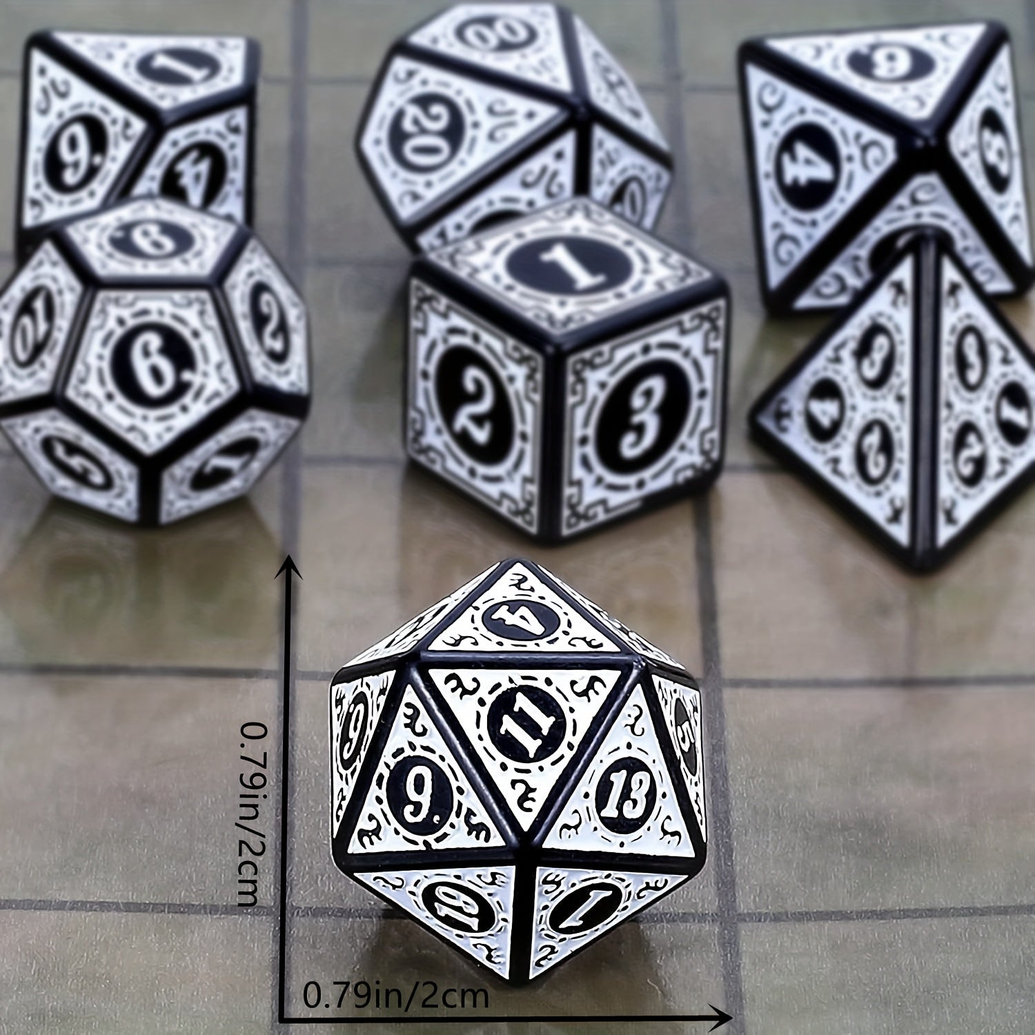 7Pcs Classic Rune Relief Set, ideal for games