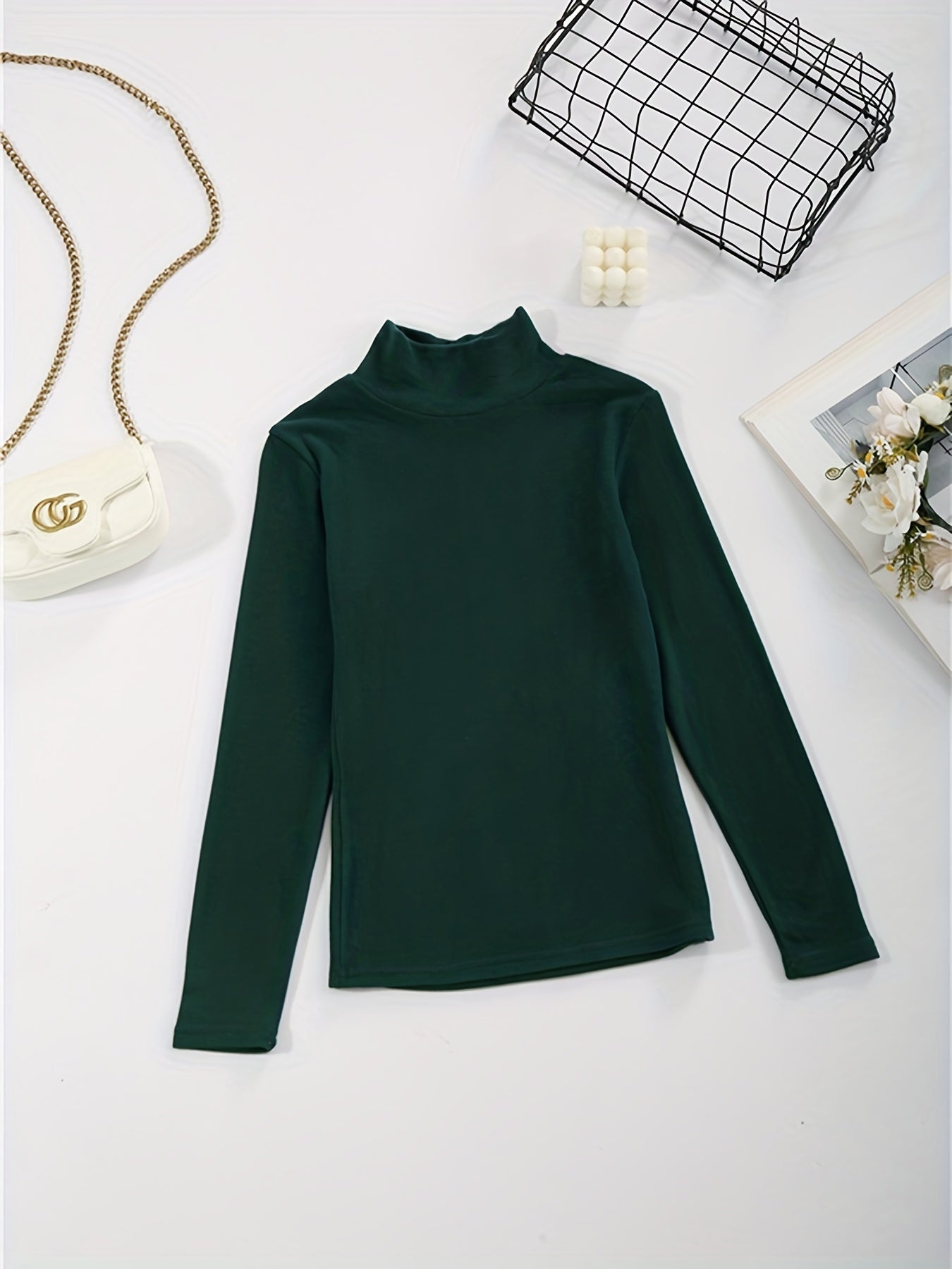 Women's Long Sleeve Solid Base Layer Top for Fall & Winter