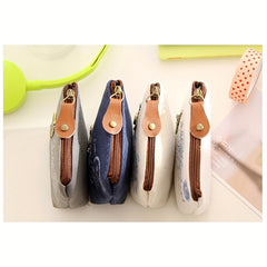 Women's Canvas Coin Purse Retro Style Wallet Shell Shape