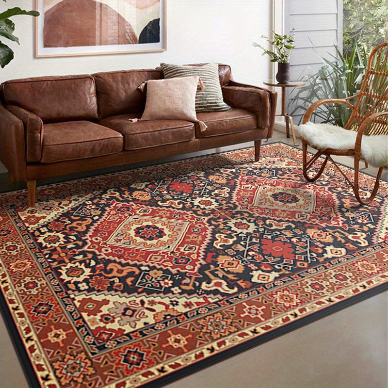 Vintage Boho Shaggy Rug 90in Non Slip Living Room Carpet