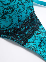 Women's Lace Push Up Bra with Bow Detail