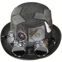 Steampunk Bottle Hat with Compass Goggle