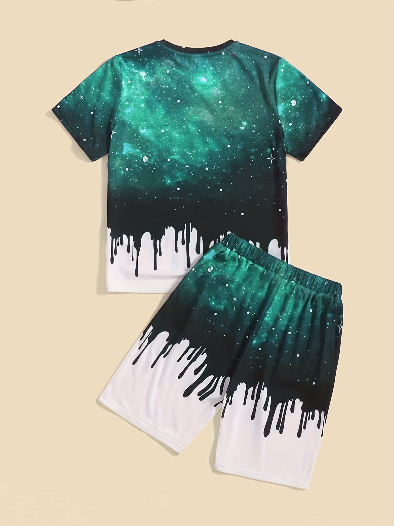 Boys Astronaut Outfit Shorts & T shirt Set Casual Summer Kids Clothes