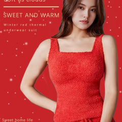 Women's Fuzzy Thermal Tank Tops - Cozy Sleeveless Base Layer