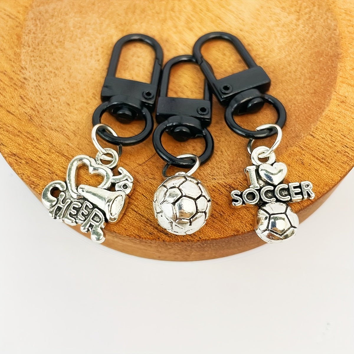 Vintage Sports Ball Keychains 3pcs Set Ideal Gift