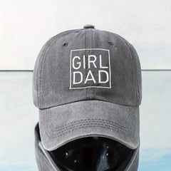 GIRL DAD Embroidery Baseball Cap Washed Distressed Dad Hat