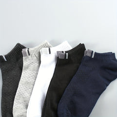 10 Pairs Grid Pattern Sports Ankle Socks For Men