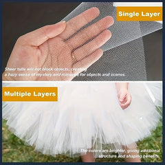 Tulle Fabric Roll for DIY Tutu Bows Party Wedding Decoration Craft Supplies