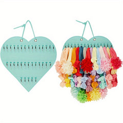 Heart-Shaped Baby Headband Holder Hanging Storage Bag