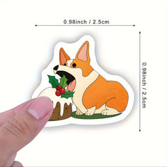 500pcs Corgi Stickers Roll Waterbottle Laptop Phone Decor