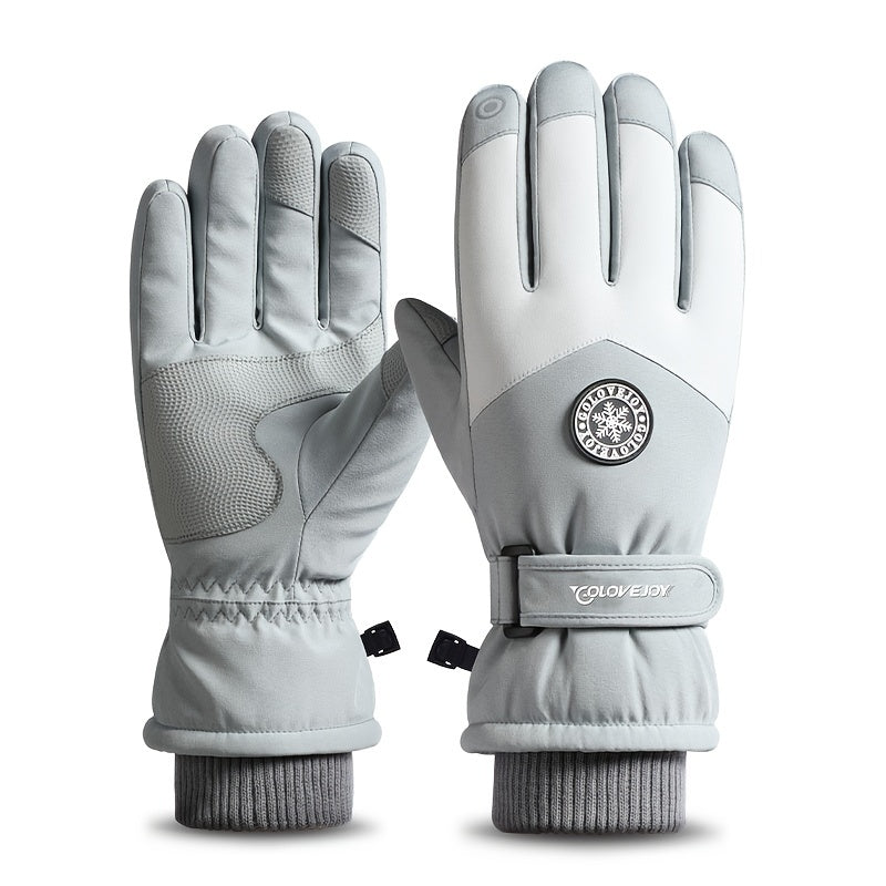 Ski Gloves Men Women Winter Cycling Non-slip Waterproof Touch Screen Warm Gloves