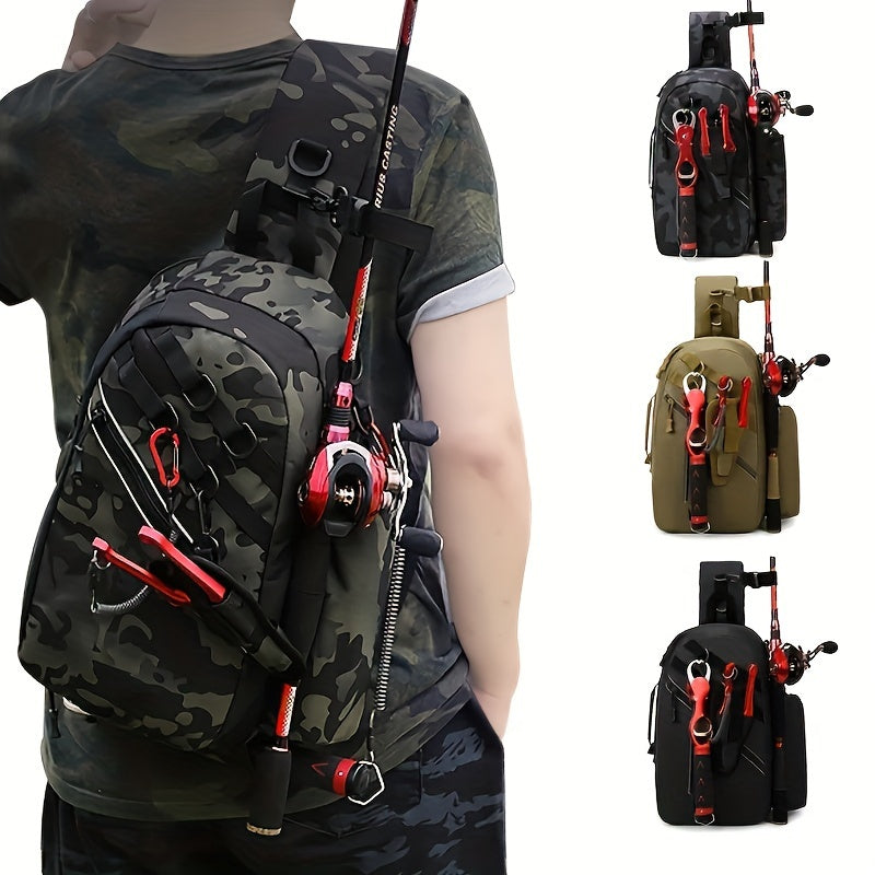 Waterproof Fishing Tackle Storage Bag Sling Backpack