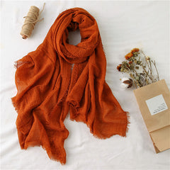 Plain Hijab Caps Scarf Polyester Wrap Elastic Shawls Soft Headband Snood