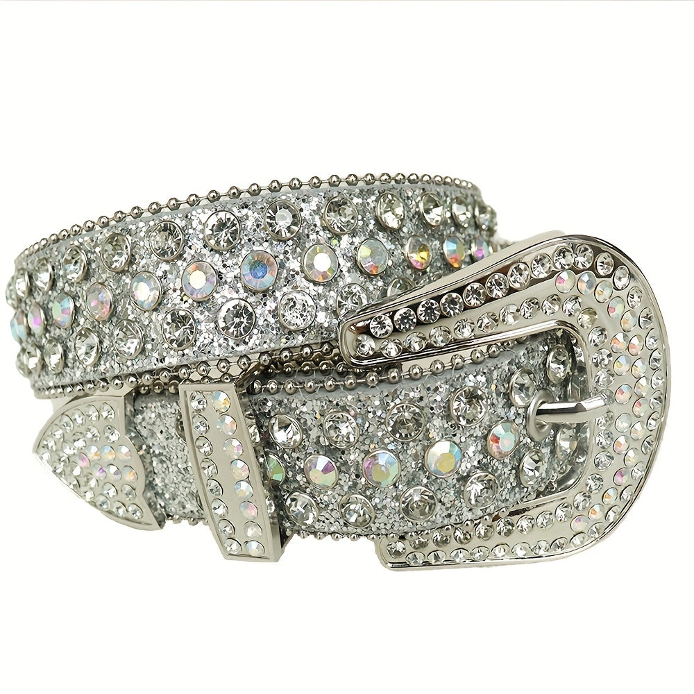 Rhinestones Belt Sparkle Shining Unisex
