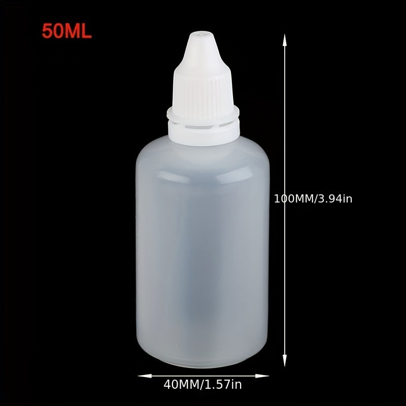 10pcs Empty Plastic Liquid Dropper Bottles 10-100ml Refillable Travel Paint