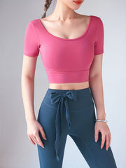 Yoga Sports Slimming Top Hollow Back Breathable Crop Top