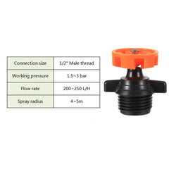 Adjustable 360 Degree Garden Sprinklers - Pack of 5