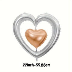 5pcs Heart to Heart Balloons Love Heart Balloons Decorative Balloons