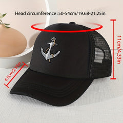 Casual Boat Anchor Mesh Cap Sun Protection Comfortable Breathable Cap