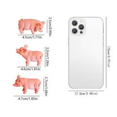3pcs Mini Piggy Ornament Resin Crafts Yard & Garden Decor