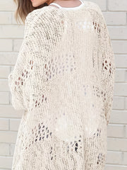 Boho Knitted Cardigan with Cut Out Detail