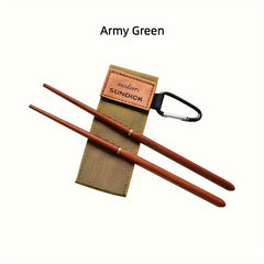 Portable Folding Solid Wood Chopsticks for Camping