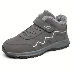 Plush Lined Thermal Furry Snow Boots Wear Resistance Non Slip Hiking Shoes