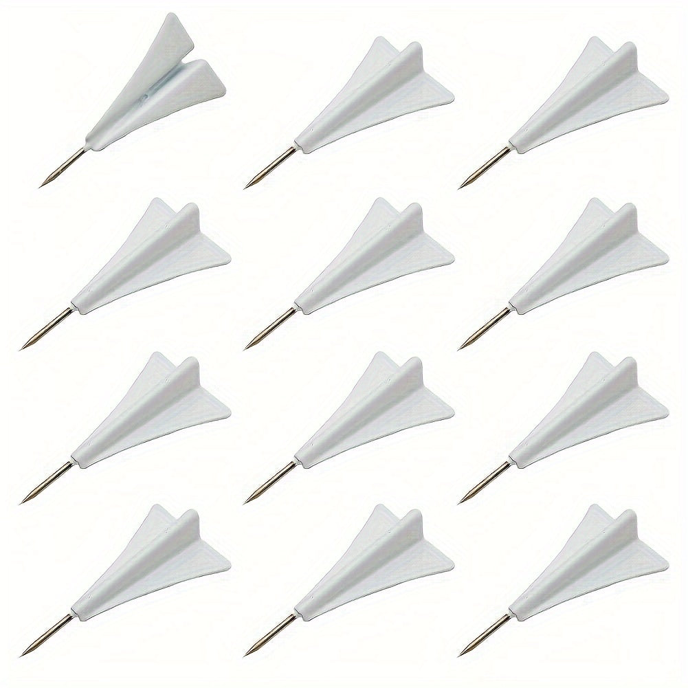 12pcs Airplane Push Pin FoyaHome Decorative Tack