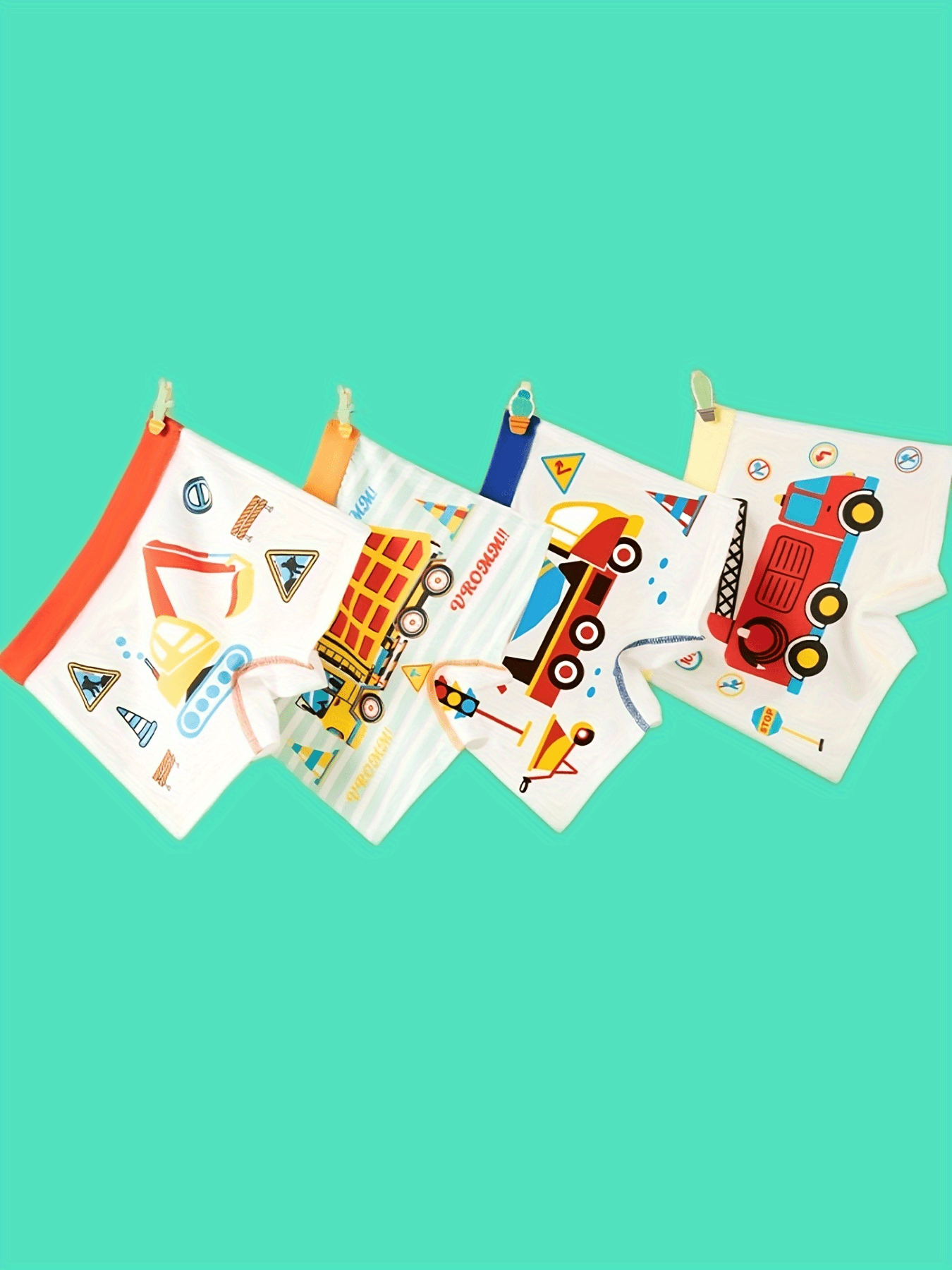 4pcs Boys Cartoon Print Boxer Briefs Underwear