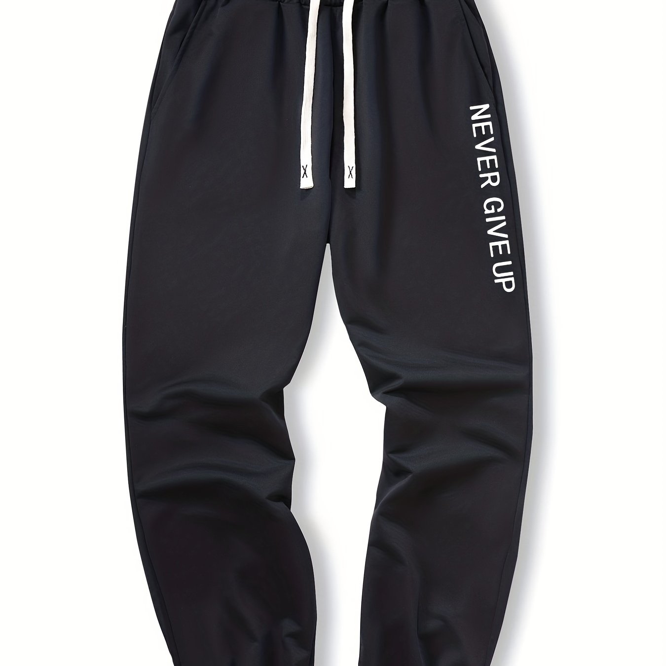 Men's Never Give Up Print Joggers Casual Sweatpants