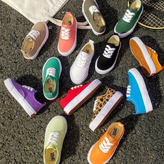 Boy's Solid Skate Shoes Non Slip Casual Sneakers For Kids