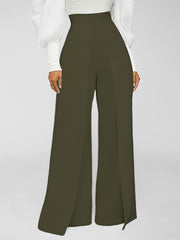 Flared Leg High Waist Pants Loose Casual Women's Clothing