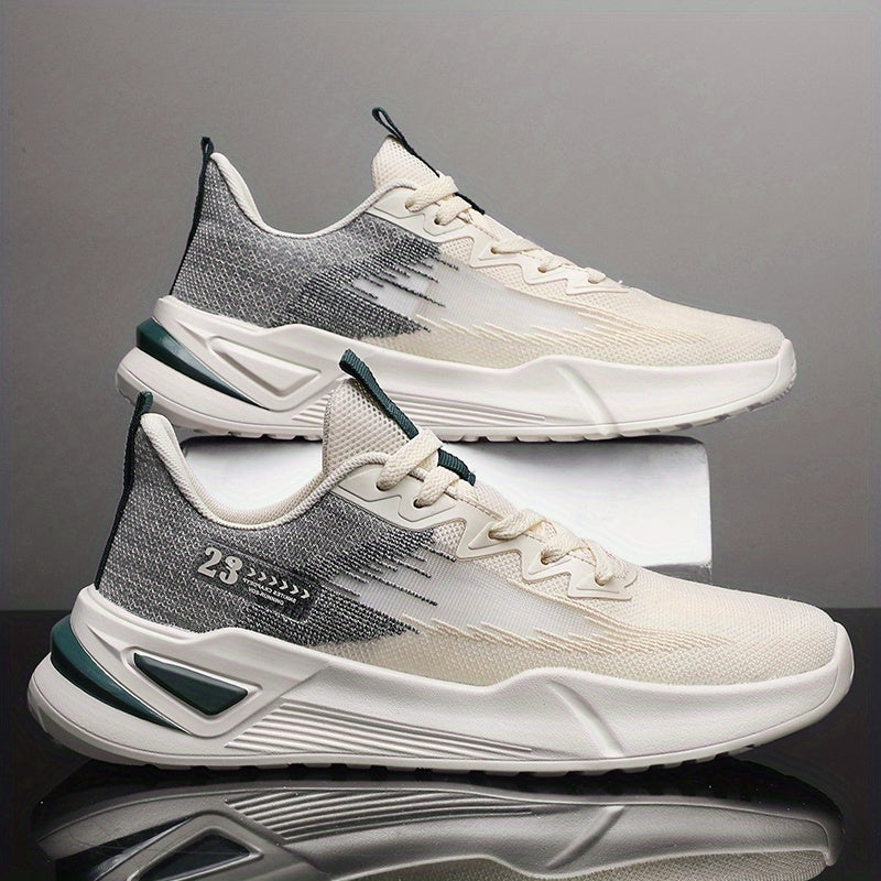 Men's Breathable Lace Up Sneakers Outdoor Walking Shoes