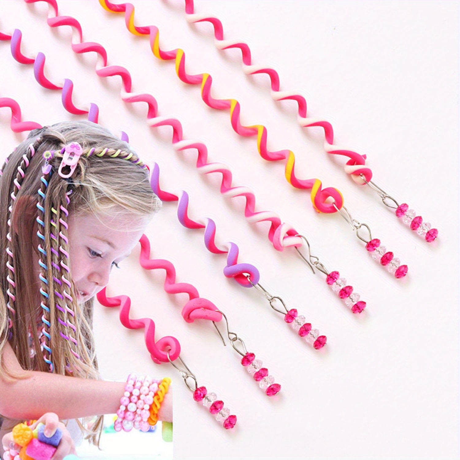 Colorful Braid Hair Tools for Girls Kids Hair Bands Ponytail Holders