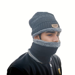 Winter Warm Hat & Scarf Set for Cycling Outdoor Ear Protection