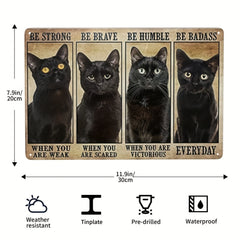 Funny Cat Tin Metal Sign for Home Decor