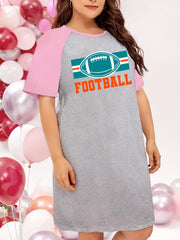 Casual Nightdress Women's Plus Raglan Sleeve Tee