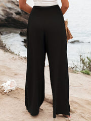 Smocked Wide Leg Pants Loose Casual Pants Spring Summer