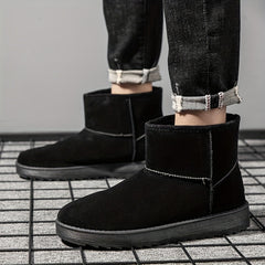 Men's Suede Winter Snow Boots Insulated Warm Outdoor Ankle Boots