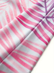 Men's Leaf Pattern Print V Neck Tee Spring Fall Outdoor