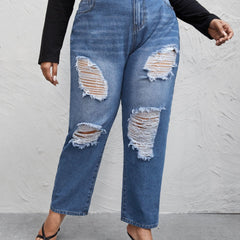 High Waist Straight Leg Jeans