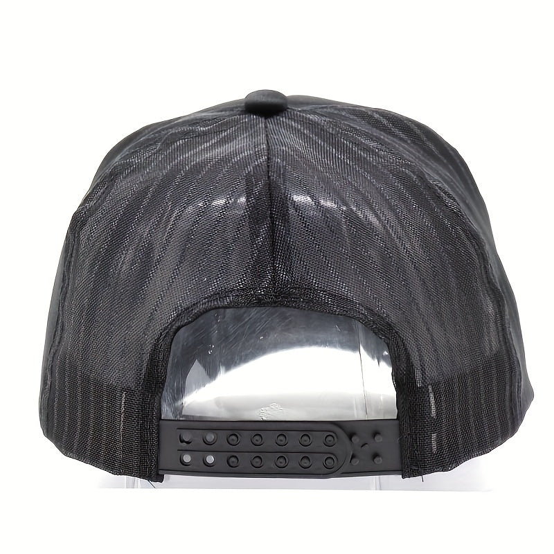 Tiger Head Embossed Baseball Cap Mesh Breathable Trucker Hats
