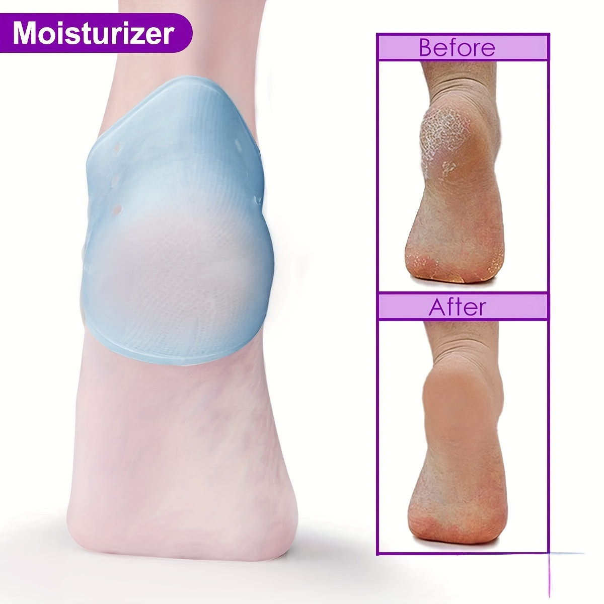 Silicone Heel Protection Cover Crack Prevention Moisturizing Socks